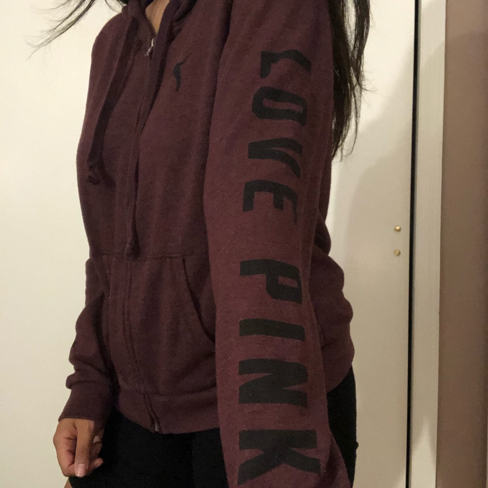Purple zip up sweater
